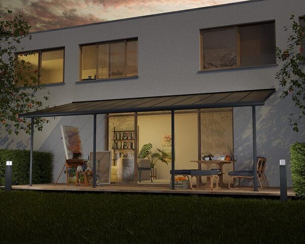 Canopia by Palram Pergola Capri 22.1 m² en Aluminium Et Polycarbonate, Moderne & Élégante, pour Couvrir Une Terrasse Toute L’année (Gris)