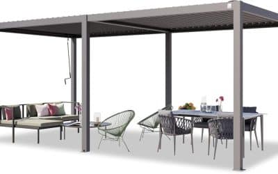 Test de la pergola TOOLPORT PRIMEYARD : design bois et lames orientables