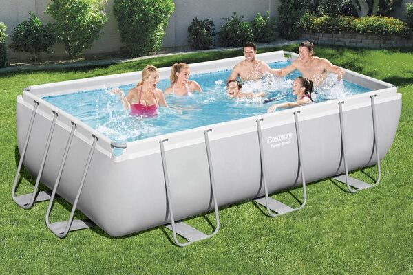 Piscine Hors Sol 404 x 201 x 100 cm BESTWAY Rectangulaire Power Steel™ Piscine Tubulaire