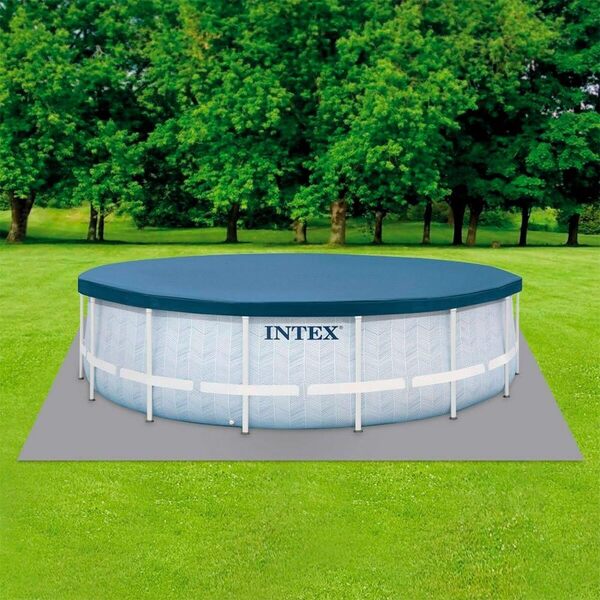 Intex - 26746NP - Kit Piscine Tubulaire Ronde Chevron (Ø) 4,88x (h) 1,22m