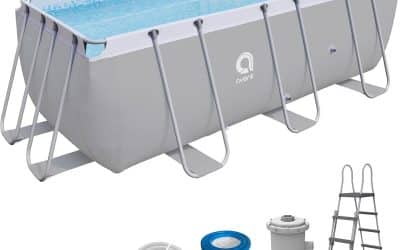 Test de la piscine rectangulaire Avenli : performance et élégance en gris