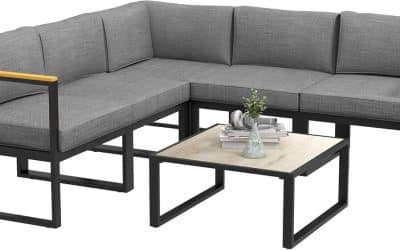 Test : salon de jardin d&rsquo;angle Outsunny en aluminium