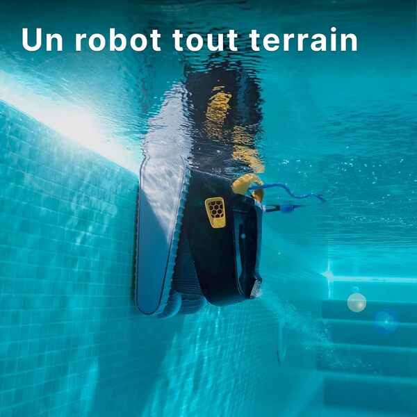 Dolphin E50i Robot Nettoyeur de Piscine électrique - Nettoyage des parois, Piscine enterrée Jusqu’à 15 m