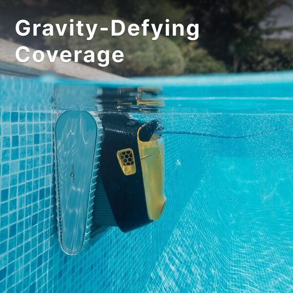 Dolphin E40i Robot Nettoyeur électrique avec Fil pour Piscine Hors-Sol Jusqu’à 12 m - Nettoyage Fond, parois et Ligne d'eau - Connectivité avec app