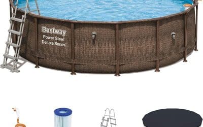 Test Bestway Power Steel™ 56666 : piscine effet rotin 488×122 cm