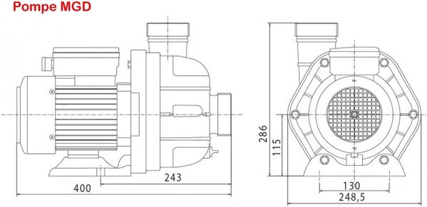 Vipool - Pompe Filtration Vipool Mgd 1,50 Cv Mono