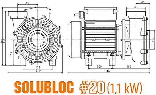 Vipool - Pompe De Filtration Solubloc PHT 10 Monophasée Pour Blocs De Filtration Desjoyaux®
