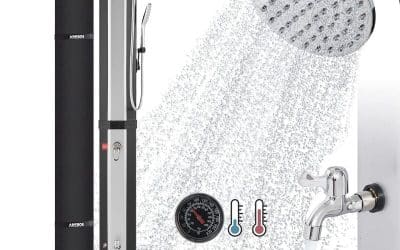 Test de la douche solaire AREBOS 60 L : technologie et confort au rendez-vous