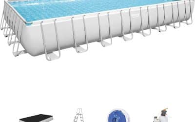 Test de la piscine Bestway Power Steel rectangulaire gris