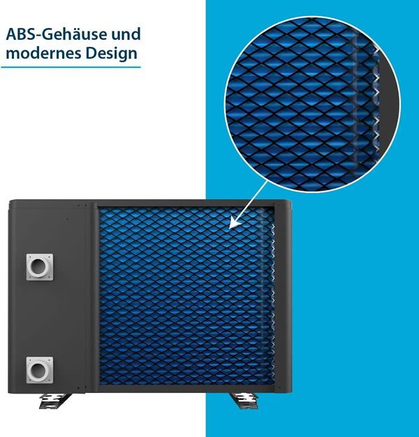 Pompe à Chaleur Aquaforte Full Inverter 9,5 Kw, 7.95 Amp, Puissance Absorbée Kw 0.12~1.75, Peut à La Fois Refroidir et Chauffer, Convient pour les Piscines entre 20 - 40 m³, 39 Kg, 896 X 353 X 644 mm.