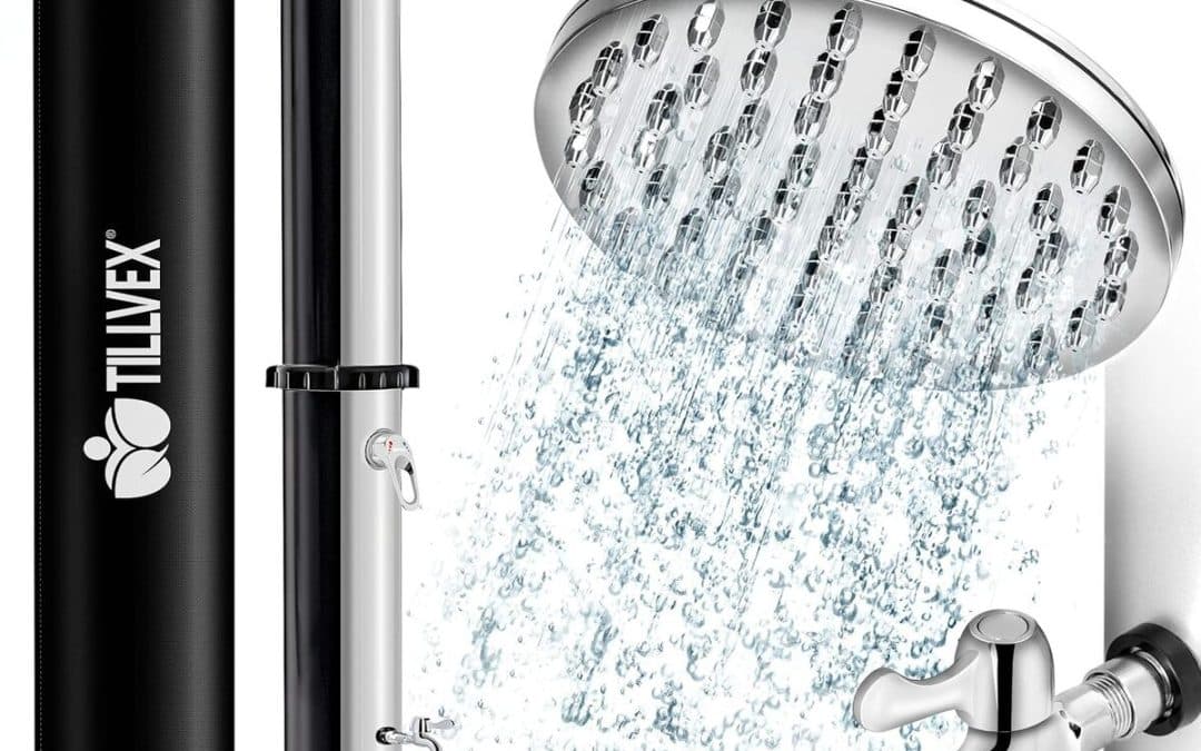 Test de la douche solaire tillvex 20 litres : autonomie et efficacité au jardin
