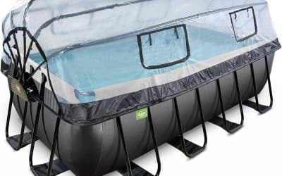 Test de la piscine Exit Toys Black Leather : performance et design en extérieur