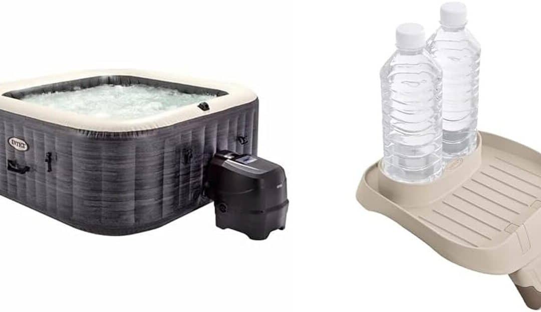 Test du spa Intex 28450EX : bulles et porte-verre élégants