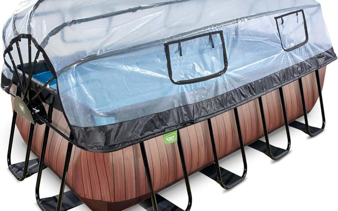 Test : piscine EXIT Toys Wood avec dôme 400x200 cm