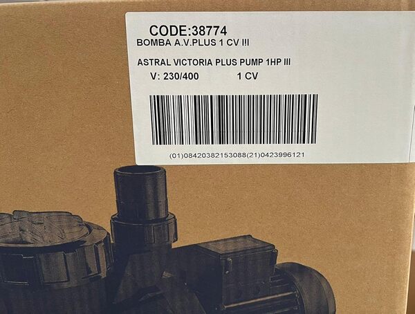 Astral - Pompe Filtration Astral Victoria Plus 1 Cv Tri 16 M3/h