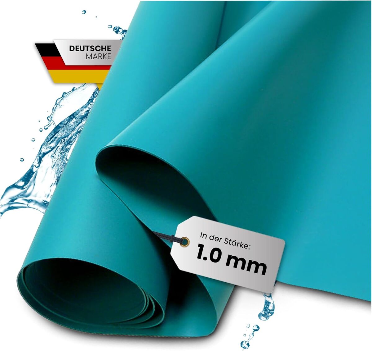Bâche De Bassin PVC 6x6m Noire PEHD Épaisse - Film D'Étanchéité Résistant Pour Bassin Jardin, Poisson Et Fontaine
