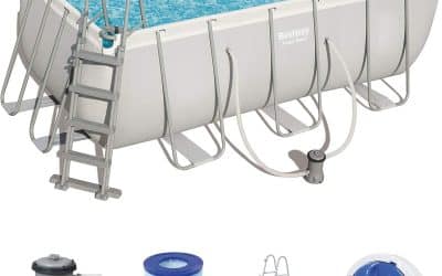 Test de la piscine Bestway rectangulaire en acier et pompe de filtration