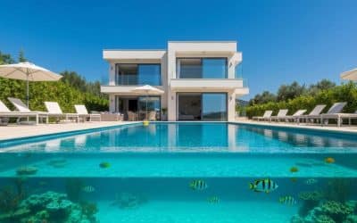Villa insolite : explorez la piscine-aquarium incroyable !