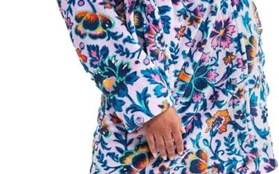 Avis sur le peignoir en polaire Vera Bradley Cloud Vine Multi