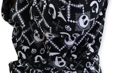 Test du peignoir Jack Skellington en polaire noir