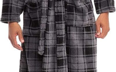 Test : robe de bain longue Alexander Del Rossa en polaire avec capuche