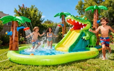 Aire de jeux gonflable Intex Alligator : amusement aquatique pour enfants