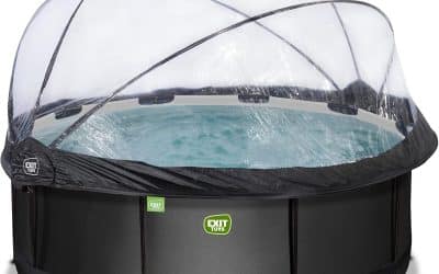 Test de la piscine EXIT TOYS Black Leather ø360x122cm avec pompe et dôme