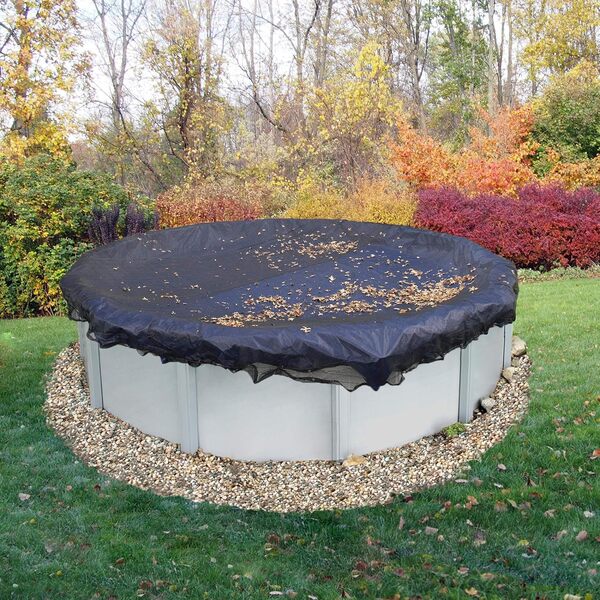 Blue Wave BWC504 Bâche de Piscine Hors Sol Ronde, Noir, 5,5 m