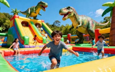 Aire de jeu gonflable Dinoland Intex : l’univers ludique pour enfants