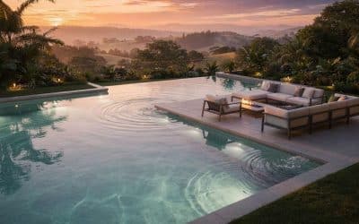 Piscine coque à débordement : une installation unique