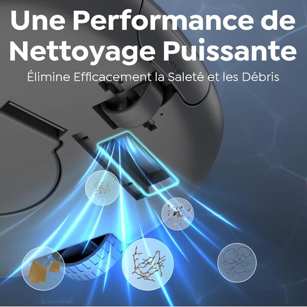Pleco Se Robot Piscine sans Fil, 130 Min de Nettoyage Puissant, Charge Rapide en 2,5h, Moteurs à Double Entraînement, Idéal pour Robot Piscine Hors Sol Piscines à Fond Plat Jusqu'à 80 m².