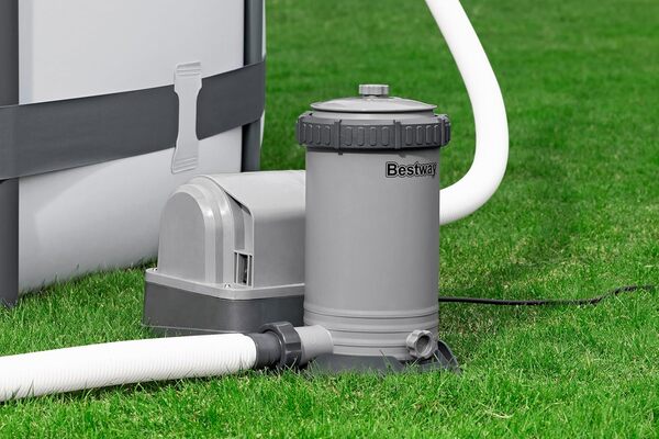 Bestway Pompe de filtration à cartouche pour piscine hors sol 9 463 L - 42 cm x 30 cm x 37 cm - Gris