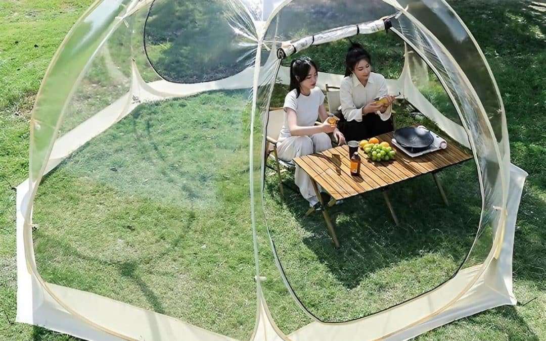 Test : tente bulle dôme de camping, transparence et légèreté