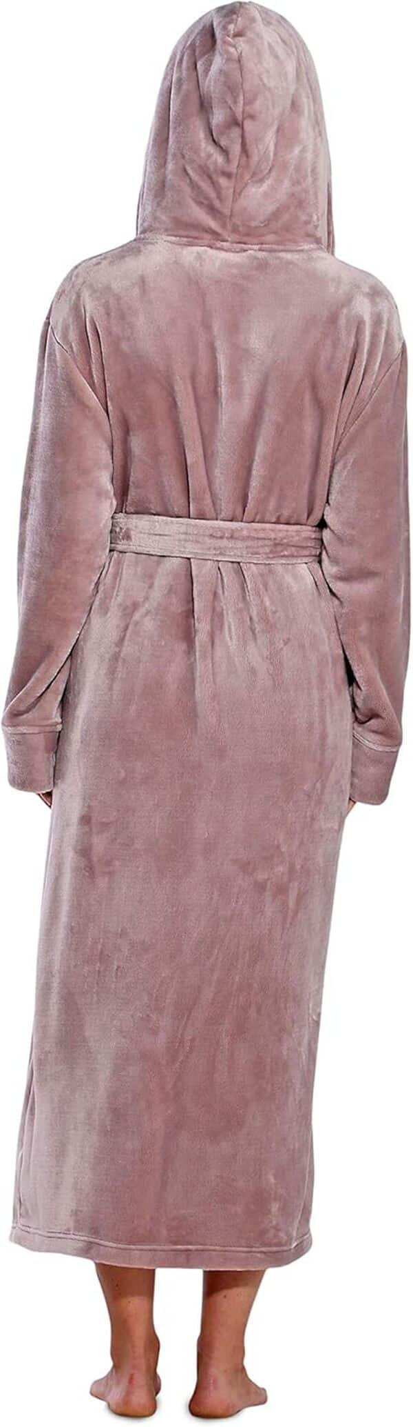 Turquaz aux femmes Peignoir en molleton doux et chaud en peluche, peignoir confortable