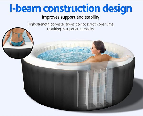 Bestway - Spa Gonflable Jacuzzi Lay Z Spa Miami 4 Places, diamètre 180 cm Hauteur 66 cm, 81 Jets d'air