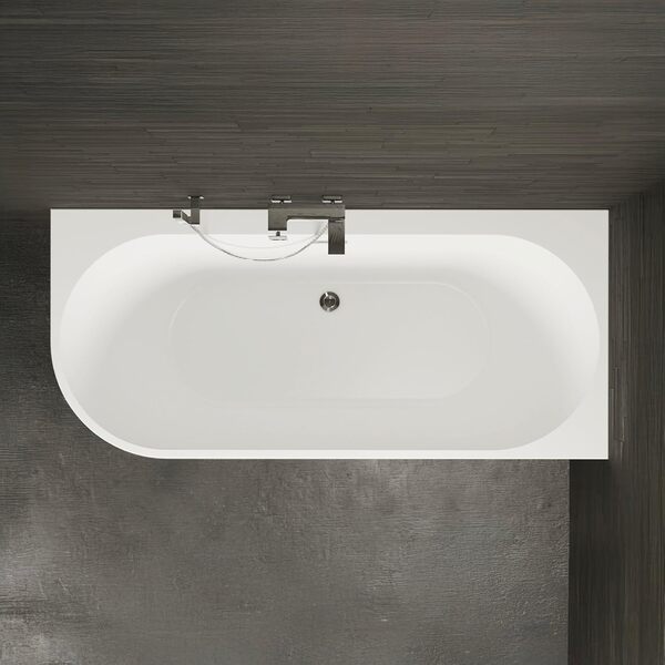 Baignoire Ilot Capri 170 droite blanche 170 x76 x58 cm, by SPALINA