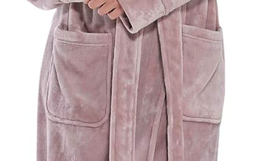 Avis : peignoir polaire doux et chaud rose pour femme