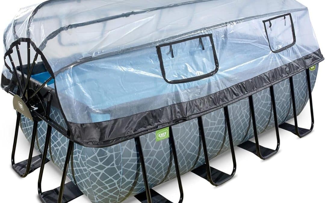 Test : piscine EXIT Toys Stone avec dôme - grande rectangulaire et profonde