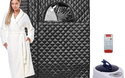 Test : sauna portable pliable 1000 W cabine noire et télécommande